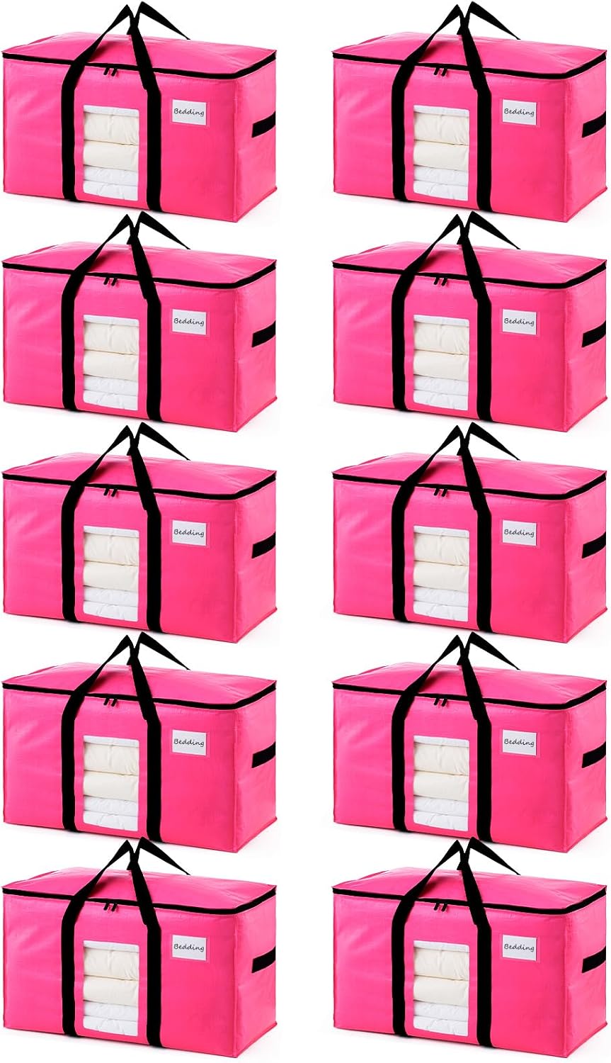 TAILI Blue Extra Large Moving Bags,Storage Bags with Visible Window