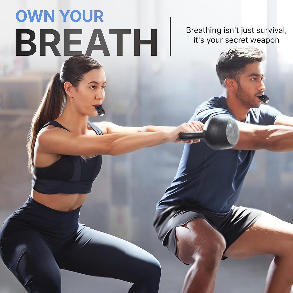 TN TINEXER Portable Compact Lung Exercise Device with High Quality Silicone Breathing Exercise Device Portable Muscle Trainer Easy to Clean