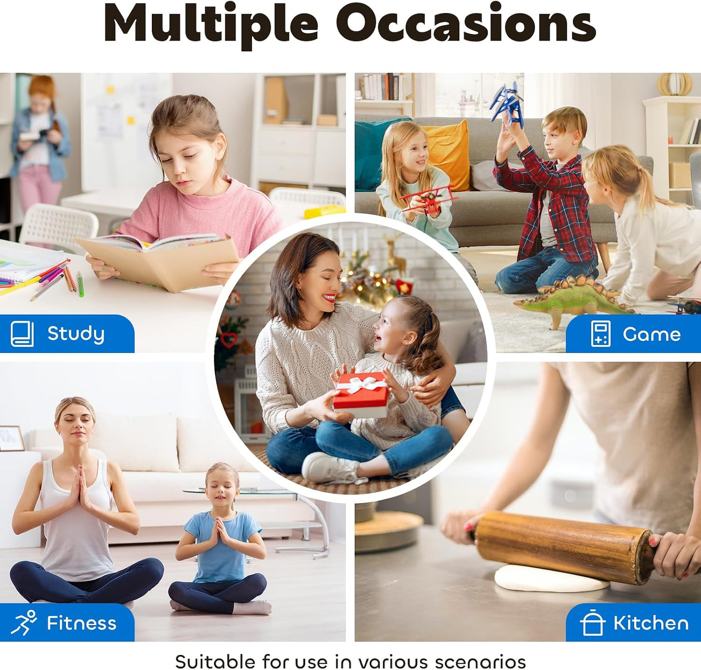 Visual Timer for Kids 60-Minute Countdown Timer with Optional Alarm, Focus Tool for ADHD & Autism, Time Management for Homework, Chores, Office, Kitchen, Teaching & Study Routines (Pink)