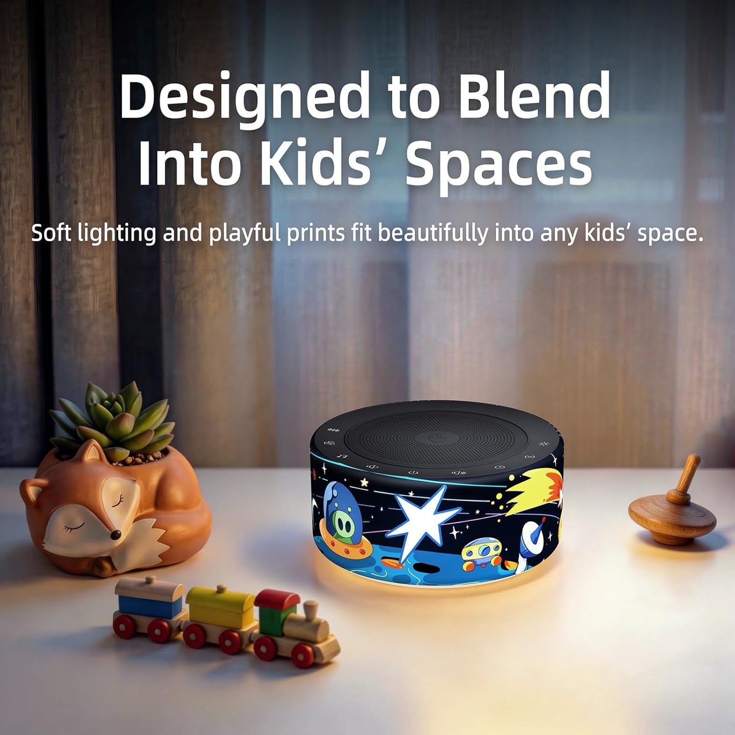 Kipcush White Noise Machine for Baby & Adults, 30 Soothing Sounds, Soft Non-Glare Nursery Lamp, 8 Color Night Lights, Memory Function (Angel V1 White, Standard)
