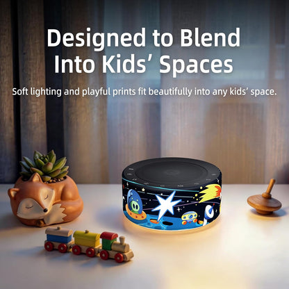 Kipcush White Noise Machine for Baby & Adults, 30 Soothing Sounds, Soft Non-Glare Nursery Lamp, 8 Color Night Lights, Memory Function (Angel V1 White, Standard)