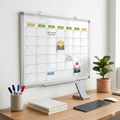 24" x 18" Magnetic Monthly Dry Erase Whiteboard Calendar for Wall