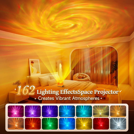 Northern Lights Projector Aurora Light Projector, 18-Color Sunset Lamp Cool Stuff for Teen Girls Game Room Decor for Teen Girls, Mood Lighting Galaxy Projector for Bedroom Decorations, Boy Girl Gifts