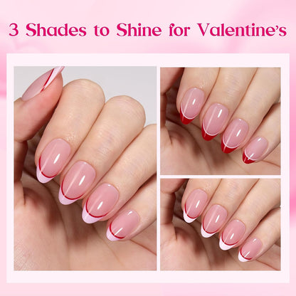 Beetles Press On Nail Kit-Short Square French Tip Press On Nails, 150Pcs Pink French Nail Tips with Nail Glue & Remover Builder Top Coat Nail Lamp, All-in-One DIY Fake Nails Gift for Women