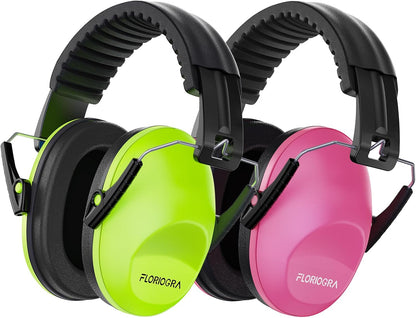 Floriogra 2 Pack Noise Canceling Headphones for Kids, Kids Ear Protection Earmuffs for Autism, Toddler, Children, Noise Cancelling Sound Proof Earmuffs/Headphones for Concerts, Air Shows, Fireworks