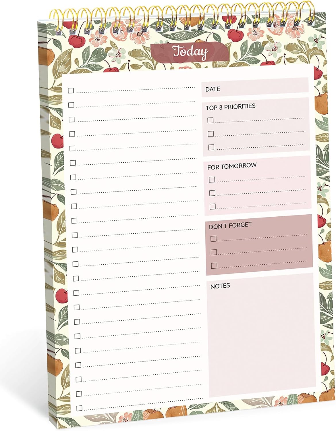 Taja To Do List Notepad - To Do List Notebook for Work with 52 Sheets, 9.8" x 6.5", Undated Daily Planner Perfect for Daily Tasks and Goal Setting, Notepad Suitable for Office, Home & School - Violet Dream