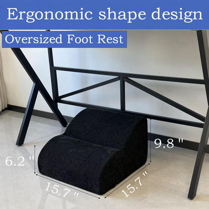 Foot Rest for Under Desk at Work.Multifunctional 3-Tier Foot Stool,with Washable Footrest.for Under Desk,Office Chair Gaming Chair & Sofa,Leg Elevation Pillow,Supports Posture -Dark Grey