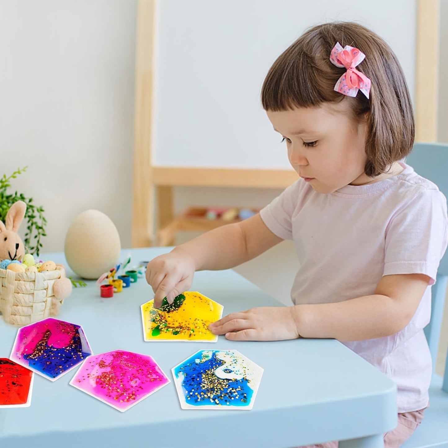 Onyoloy Sensory Soft Gel Liquid Toys - Hexagon Sensory Motion Fidget