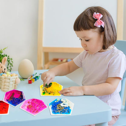 Onyoloy Sensory Soft Gel Liquid Toys - Hexagon Sensory Motion Fidget