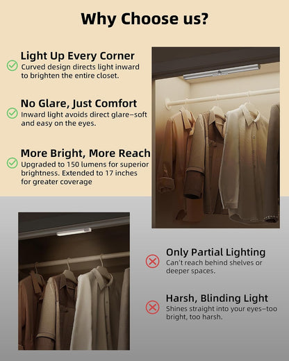 EZVALO 13-inch Closet Lights, Motion Sensor Lights Indoor
