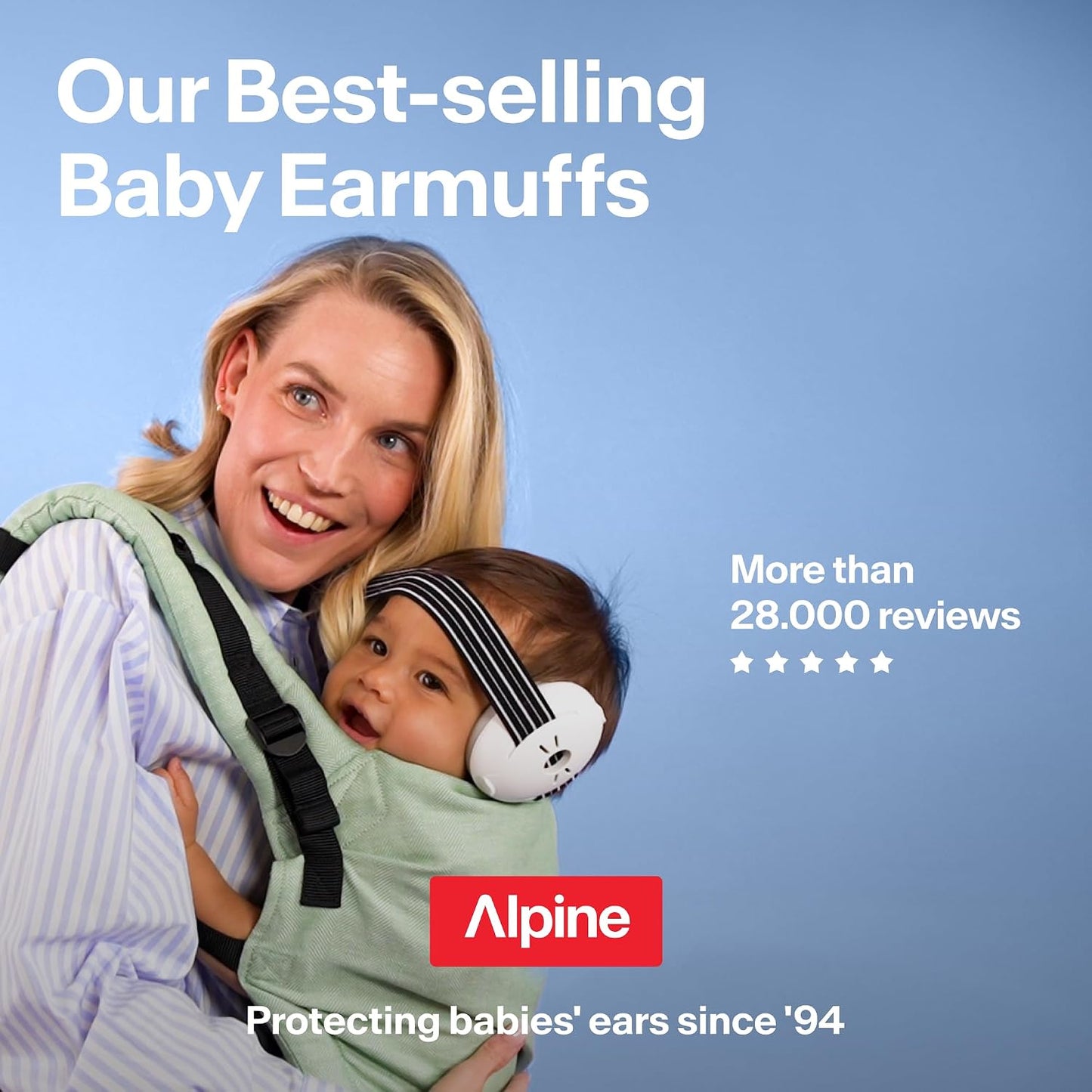 Alpine Muffy Baby Ear Protection for Babies and Toddlers up to 36 Months - CE & ANSI Certified - Noise Reduction Earmuffs - Comfortable Baby Headphones Against Hearing Damage & Improves Sleep - Blush