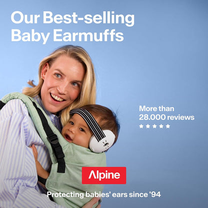 Alpine Muffy Baby Ear Protection for Babies and Toddlers up to 36 Months - CE & ANSI Certified - Noise Reduction Earmuffs - Comfortable Baby Headphones Against Hearing Damage & Improves Sleep - Blush