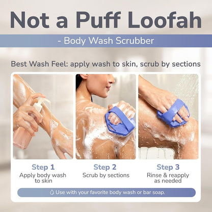 SILKLE Silicone Body Scrubber Exfoliator, Shower Scrubber & Silicone Loofah