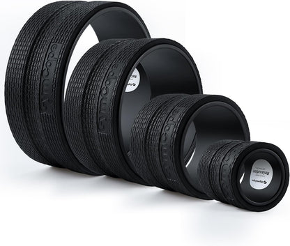 Back Wheel Foam Roller – Targeted Back & Neck Relief, Lumbar Spine Stretcher, Spinal Decompression Back Stretcher, Massage Roller with Density Foam for Physical Therapy, Supports 500lbs