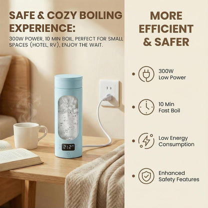 Portable Electric Kettle For Travel, 120V, 450ml, 4 Temperature Control