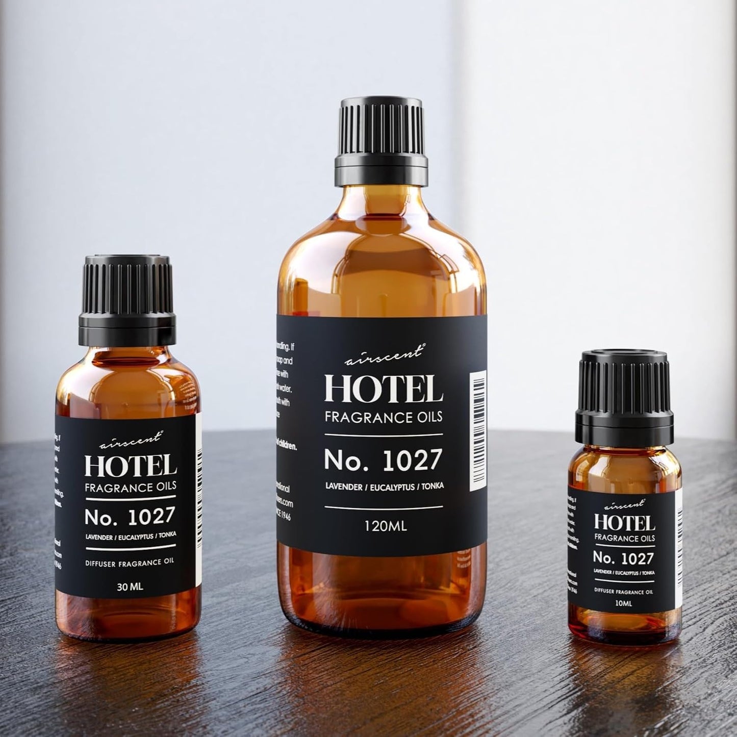 AirScent Hotel Diffuser Oil No. 1027 - Zen Hotel Scent Inspired - 120 mL | Lavender Eucalyptus Tonka - Premium Fragrance Oil for Ultrasonic and Waterless Diffusers and Crafting - 4 fl oz Bottle