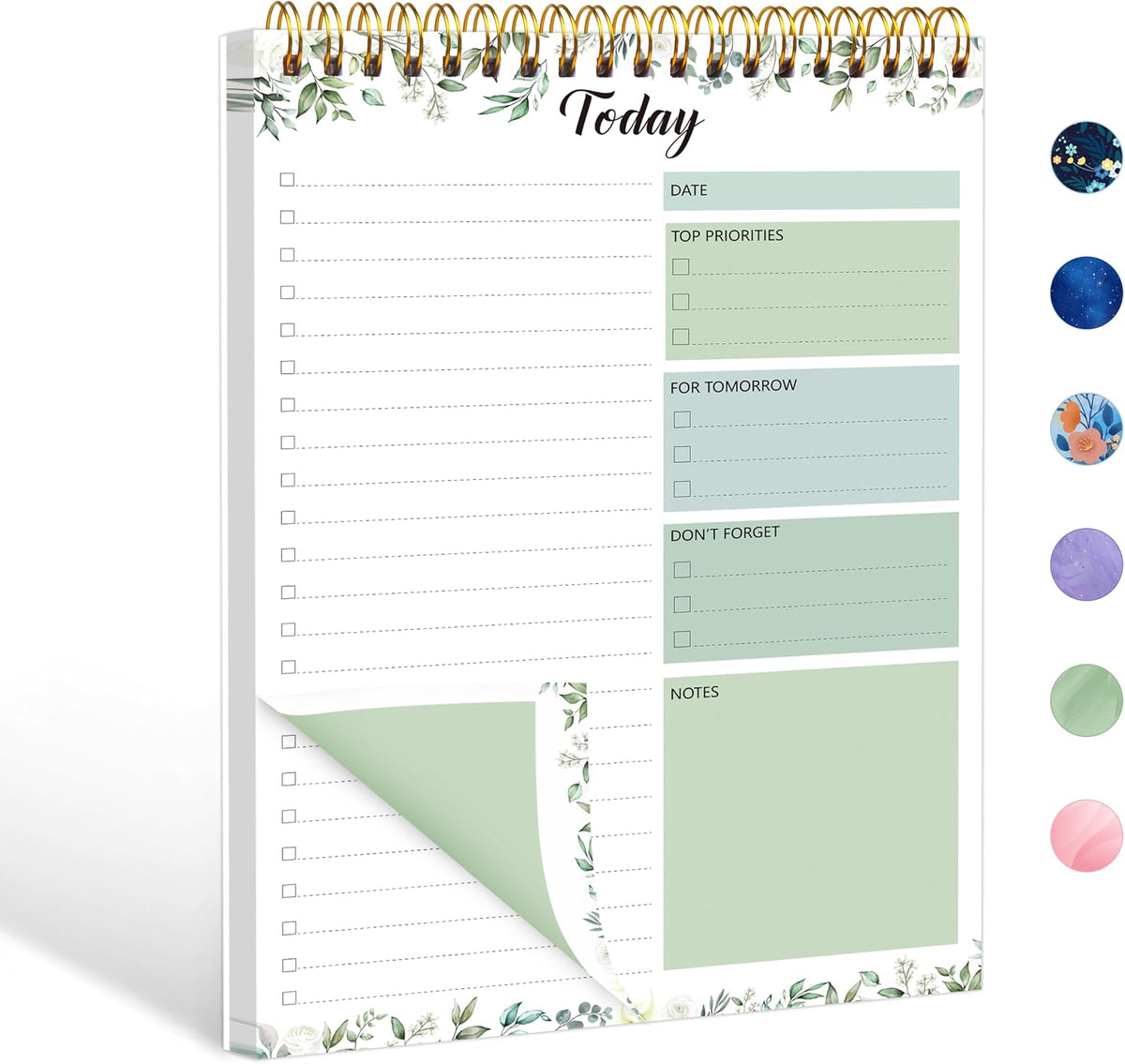 KMQOY To Do List Notepad, Daily Checklist Planner, 6.7" x 9.8", 104 Pages