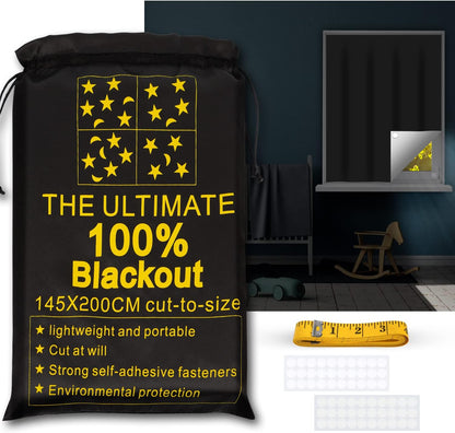 Blackout Curtains 100% Blackout Blinds Window Cover Portable Shades 118x57”