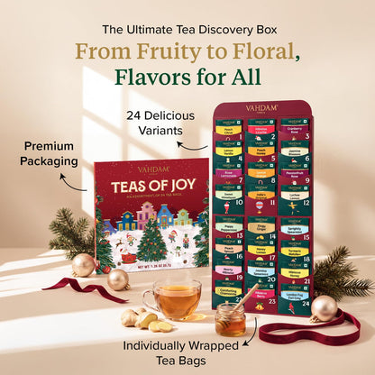 VAHDAM Teas of Joy - Tea Advent Calendar 2026 | 24 Unique TeaBags for Xmas