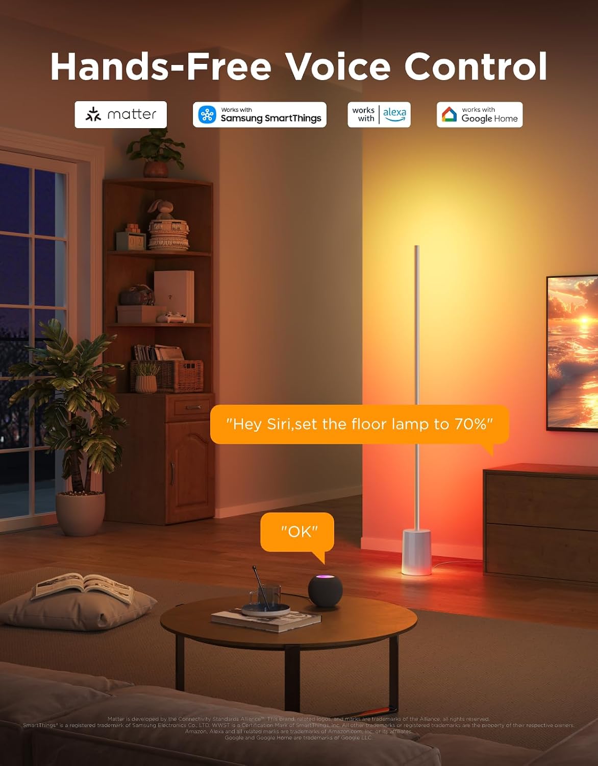 Govee Floor Lamp 2, RGBIC Smart Floor Lamp for Living Room, Bedroom