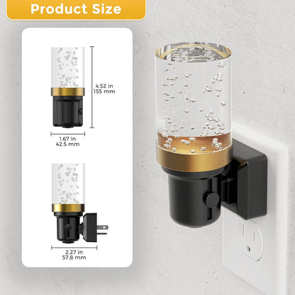 L LOHAS LED Night Light, Dimmable Night Lights Plug into Wall, Automatic Night Lights Plug in with Auto Light Sensor,Adjustable Brightness Amber LED Night Light, for Bedroom Hallway Home Decor