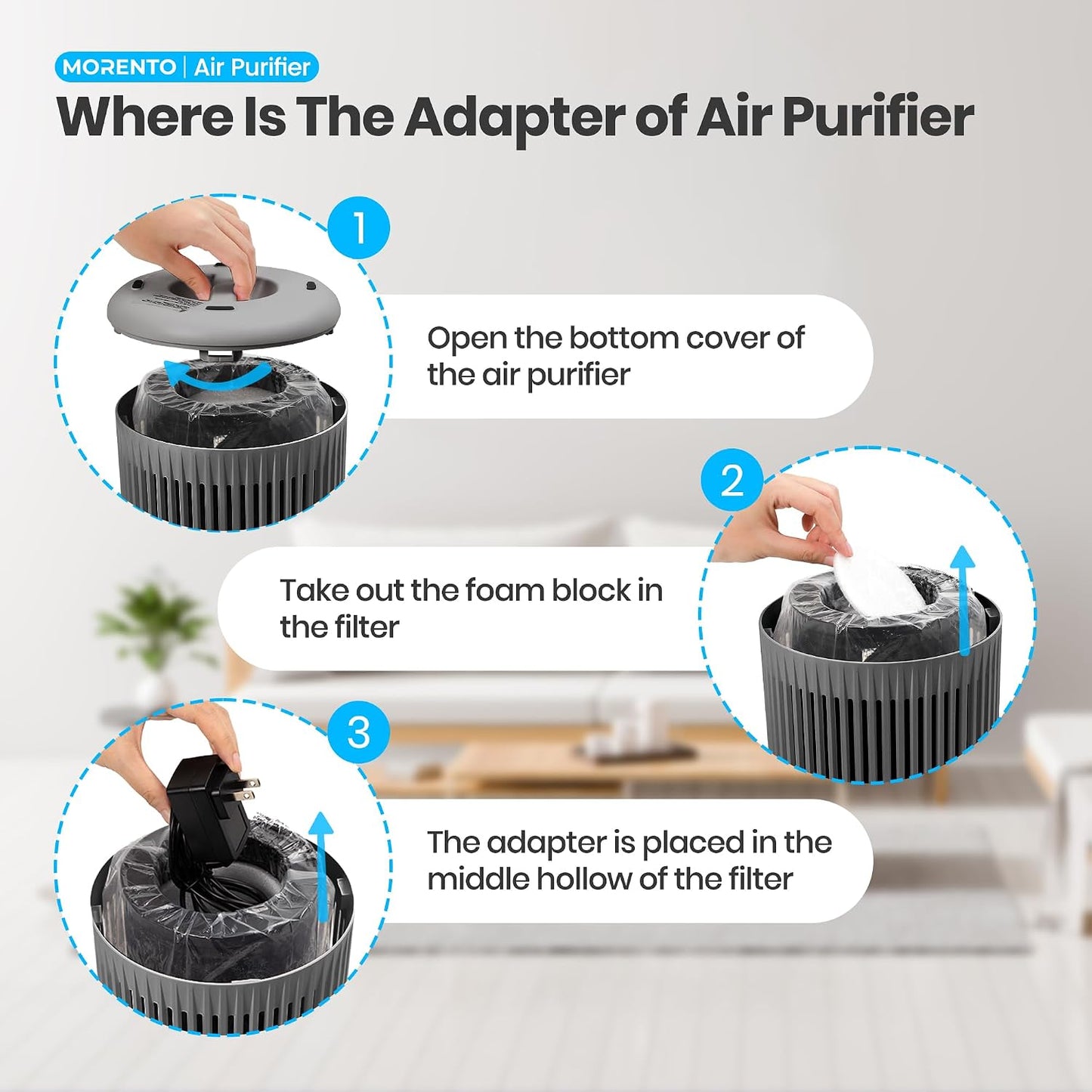 Air Purifiers for Bedroom Home for Smoke Pet Dander Odors 2 Pack Ivory
