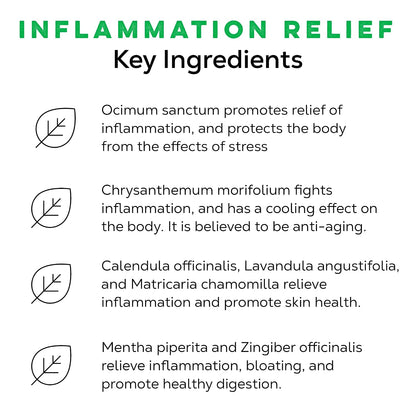 LOOSE LEAF Inflammation Relief Herbal Tea, Soothing Caffeine Free Organic Tea Blend for Stress and Inflammation