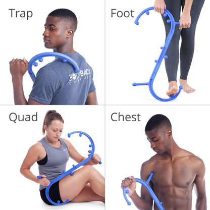 Body Back Buddy Classic Back Massager & Neck Massager for Pain Relief Black