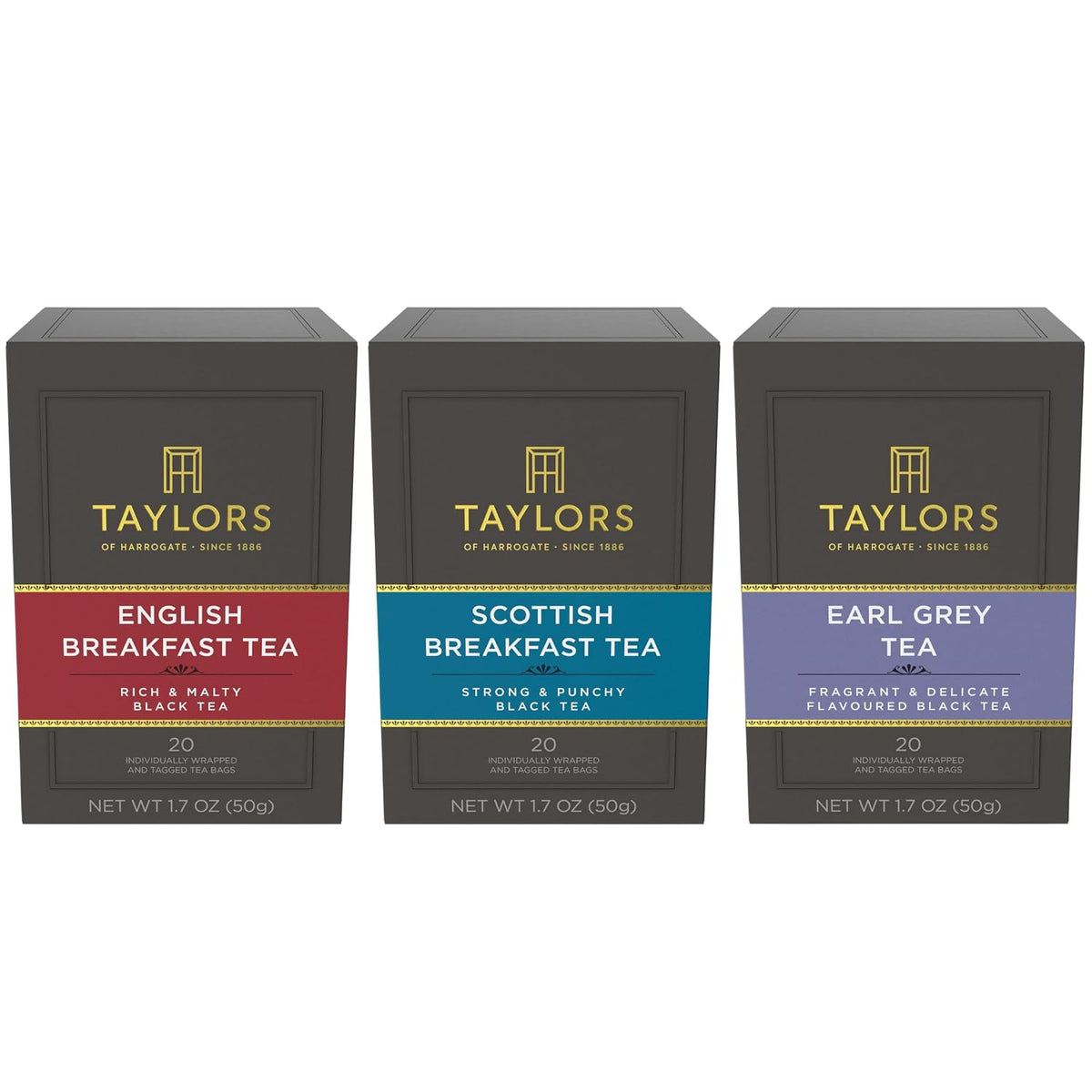 Taylors of Harrogate Black Tea Variety Pack, 20ct x 3