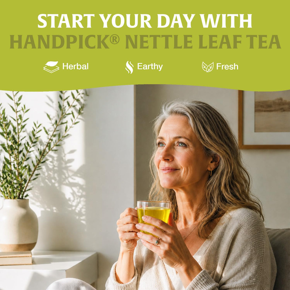 HANDPICK Nettle Leaf Tea (40 Tea Bags) 100% Pure Leaf Tea, No Additives