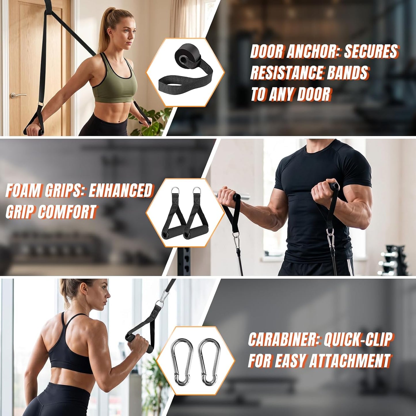 Resistance Bands for Working Out，Pull Up Assistance Bands Set, Unisex Exercise Bands for Home and Gym Workouts, Full Body Workouts, Stretching and Physical Therapy