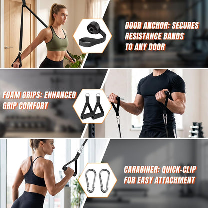 Resistance Bands for Working Out，Pull Up Assistance Bands Set, Unisex Exercise Bands for Home and Gym Workouts, Full Body Workouts, Stretching and Physical Therapy