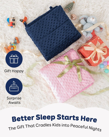 Kivik 2 lbs Weighted Lap Pad, Ultra Soft Minky Dotted Heavy Blankets Throw for Better Study Relaxing & Sleeping, Machine Washable, 20 x 30 Inches, Purple