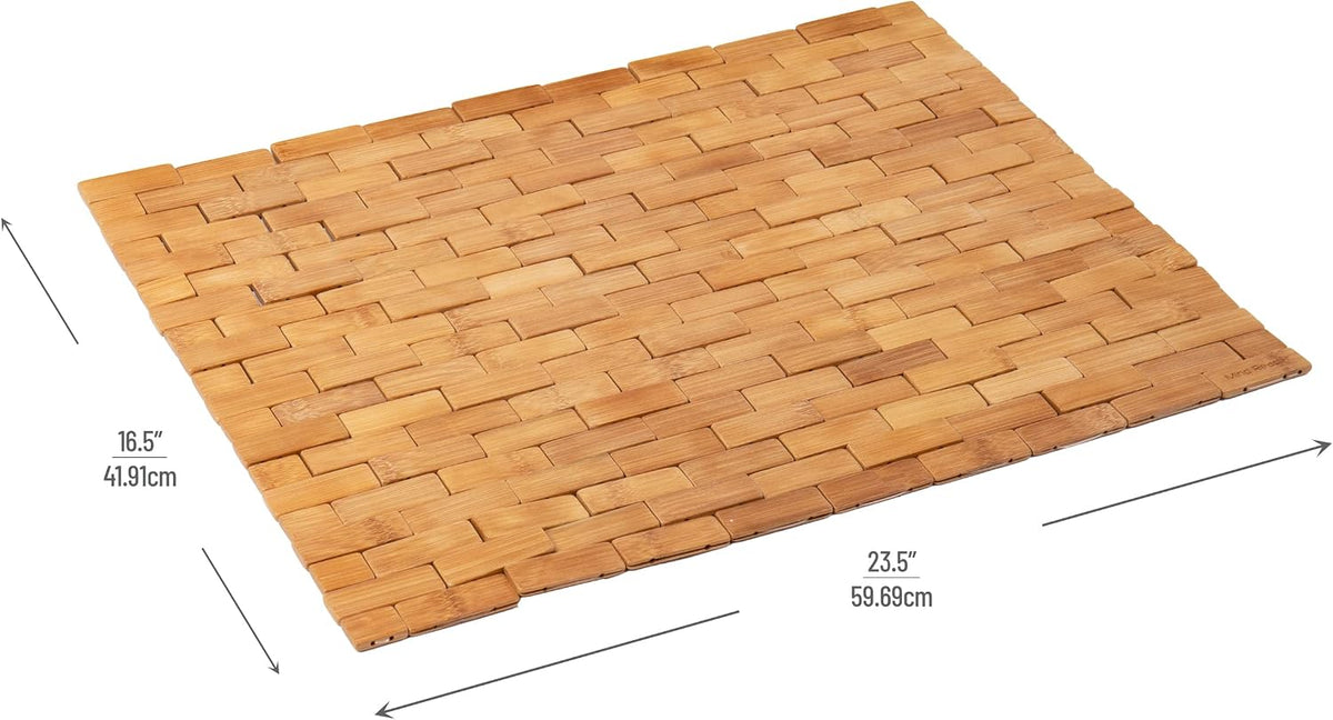 Mind Reader Bathtub Tray, Shower Organizer, Bathroom Accessory, Wood Tray, Rayon from Bamboo, 27.5" L x 5.75" Wx 1.75" H, Brown
