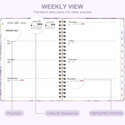 Weekly To Do List Notepad, 52 Sheets, Undated Weekly Planner, Letter Size | 8.5"x11", 100GSM, Thick Paper, Twin-Wire Spiral Bound, Tear Off Desk Pad, For Women & Man, Home School & Office Work