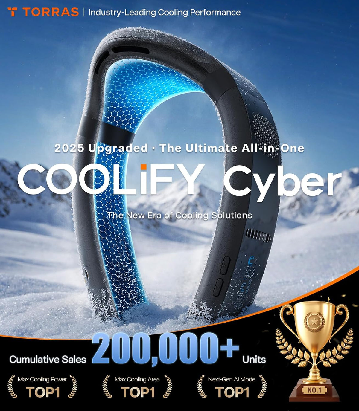 TORRAS COOLiFY 2025 Cyber AI Neck Air Conditioner, Ultimate Cooling