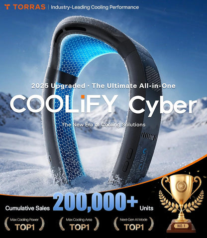 TORRAS COOLiFY 2025 Cyber AI Neck Air Conditioner, Ultimate Cooling