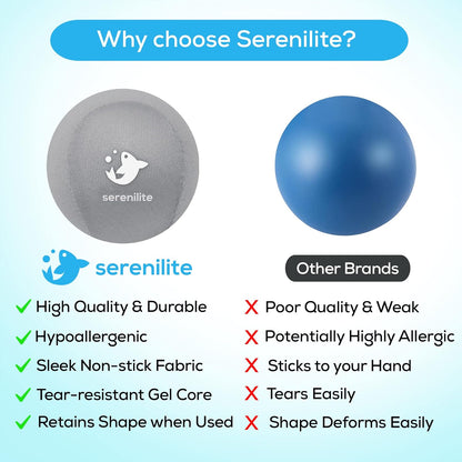 Serenilite Stress Balls for Adults, Squeeze Ball for Hand Therapy, Stress Ball, Hand Exercisers for Therapy & Grip Strengthening, Physical Therapy Balls, Hand Grip Strengthener.