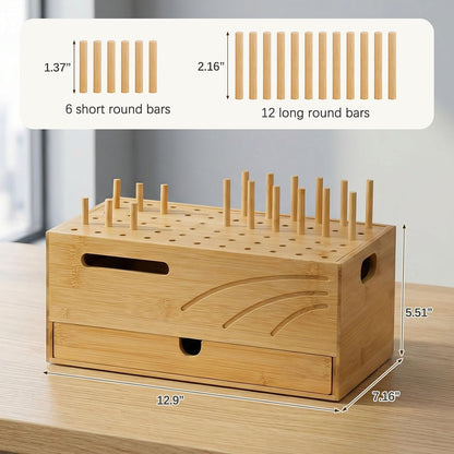 Homde Office Charging Station Organizer: 2 Layer Charger Holder (Natural)