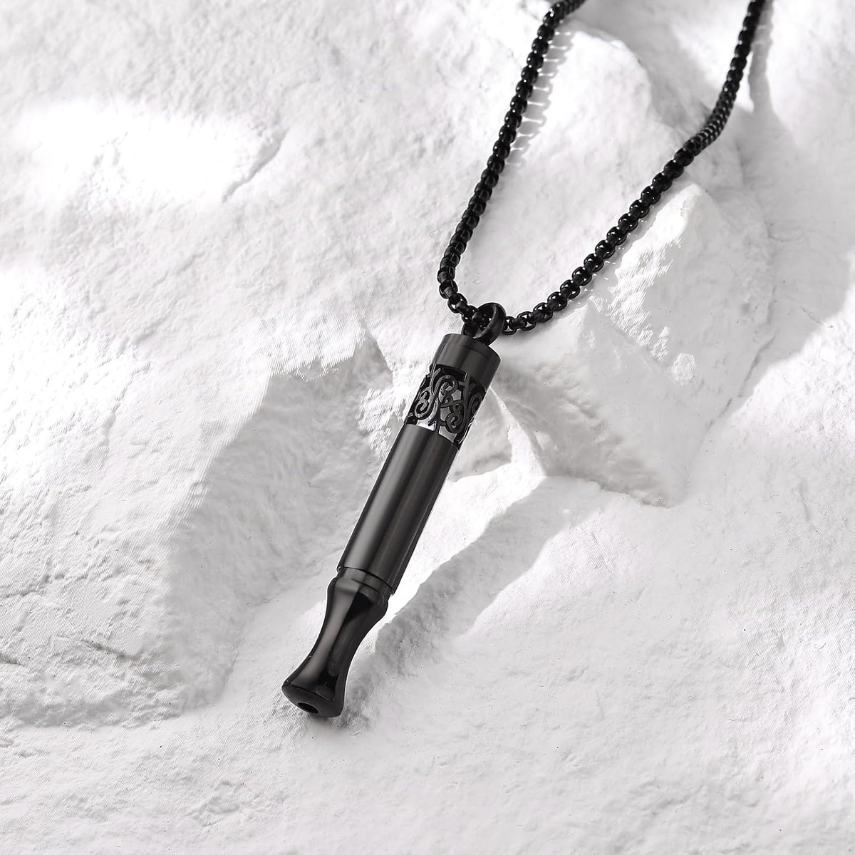 Quit Smoking Aid Necklace Stainless Steel Aromatherapy Diffuser (Rainbow)
