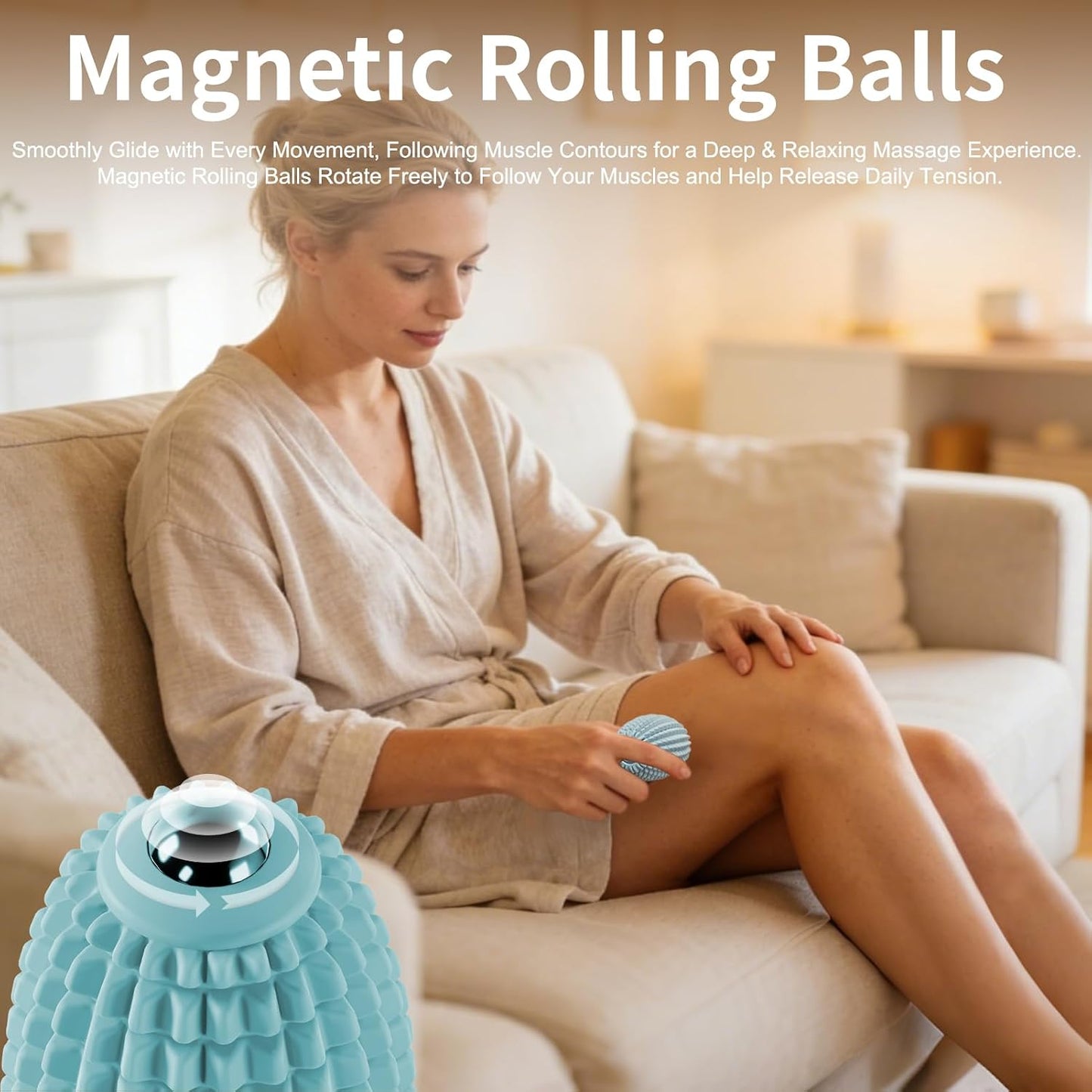 Vibrating Massage Ball for Full Body Relaxation, Silicone Trigger Point Massager Ball for Back, Neck, Foot, Muscle Recovery, Portable Rechargeable Massage Roller, 3 Vibration Modes (Black)