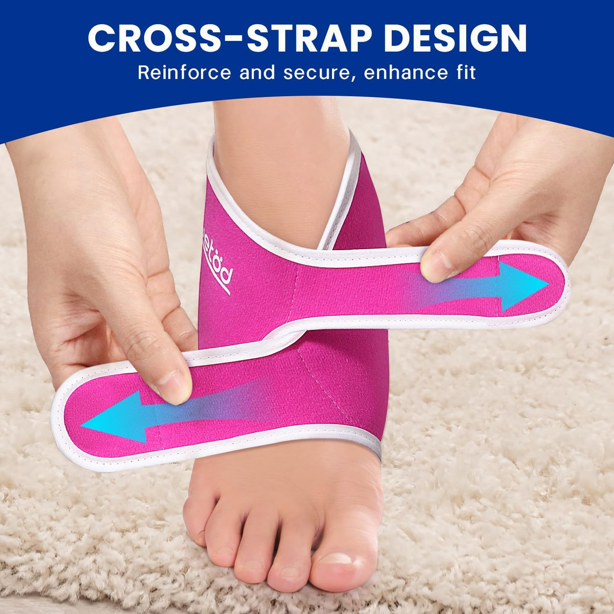 Ankle Ice Pack Wrap Reusable Gel Cold Compression for Foot Discomfort