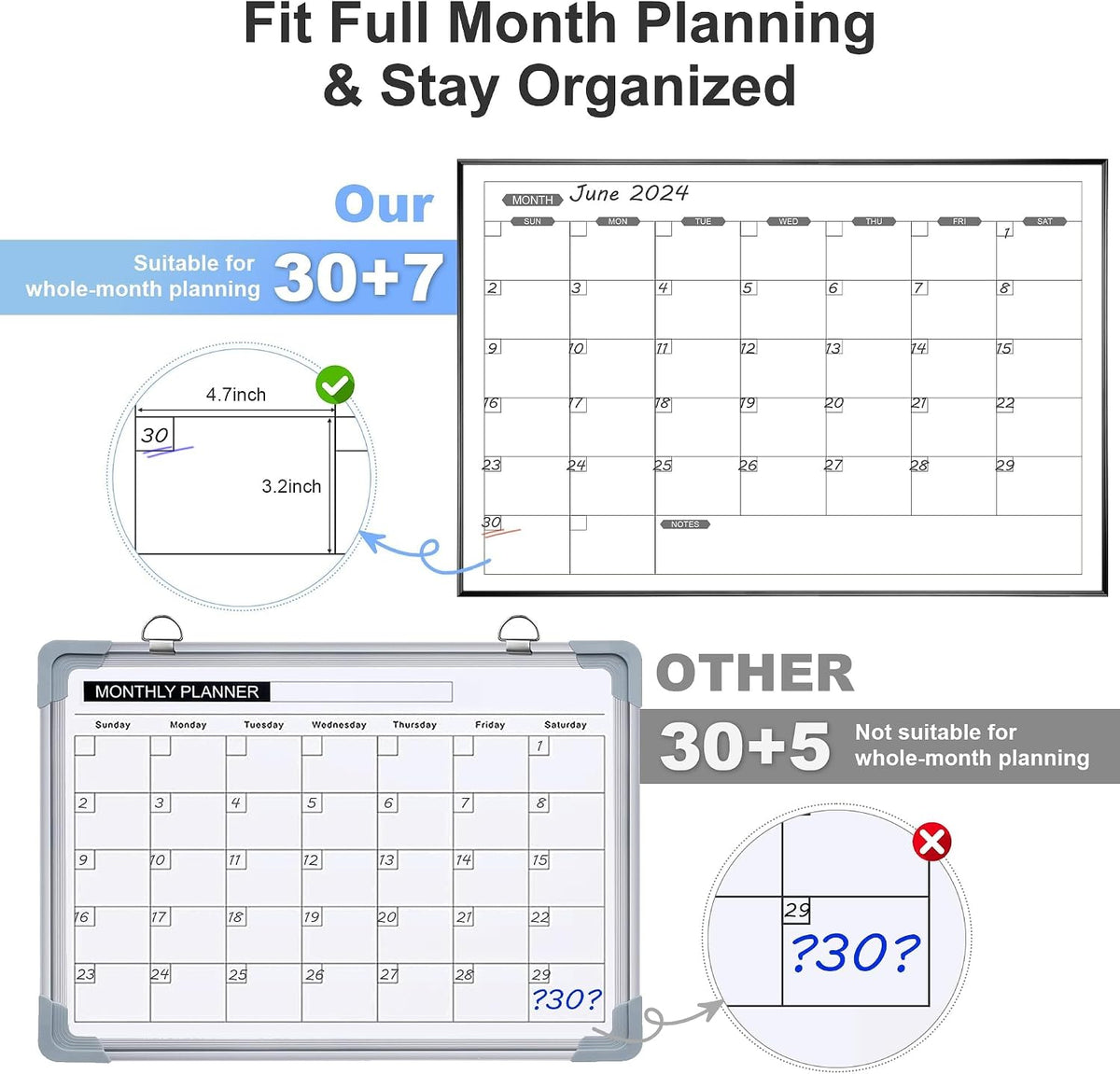 ARCOBIS Monthly Calendar Whiteboard