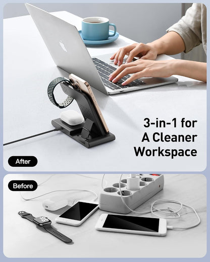 2026 Travel Portable Wireless Fast Charging Station for Apple & Android