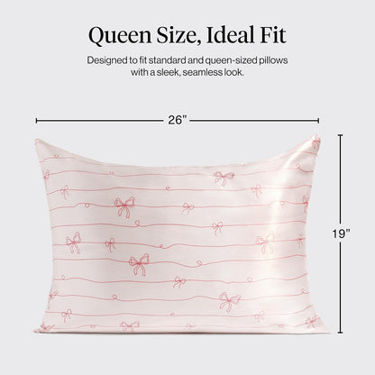 Kitsch Satin Pillowcase with Zipper for Hair & Skin - Softer Than Silk Pillow Cases, Smooth Cooling Satin Pillow Case, Wrinkle-Free, Machine Washable - Pillow Cases Standard Size (19x26) - Blush