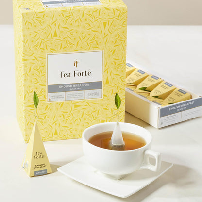 Tea Forte White Ginger Pear Event Box Tea Set, 40 Pyramid Infusers