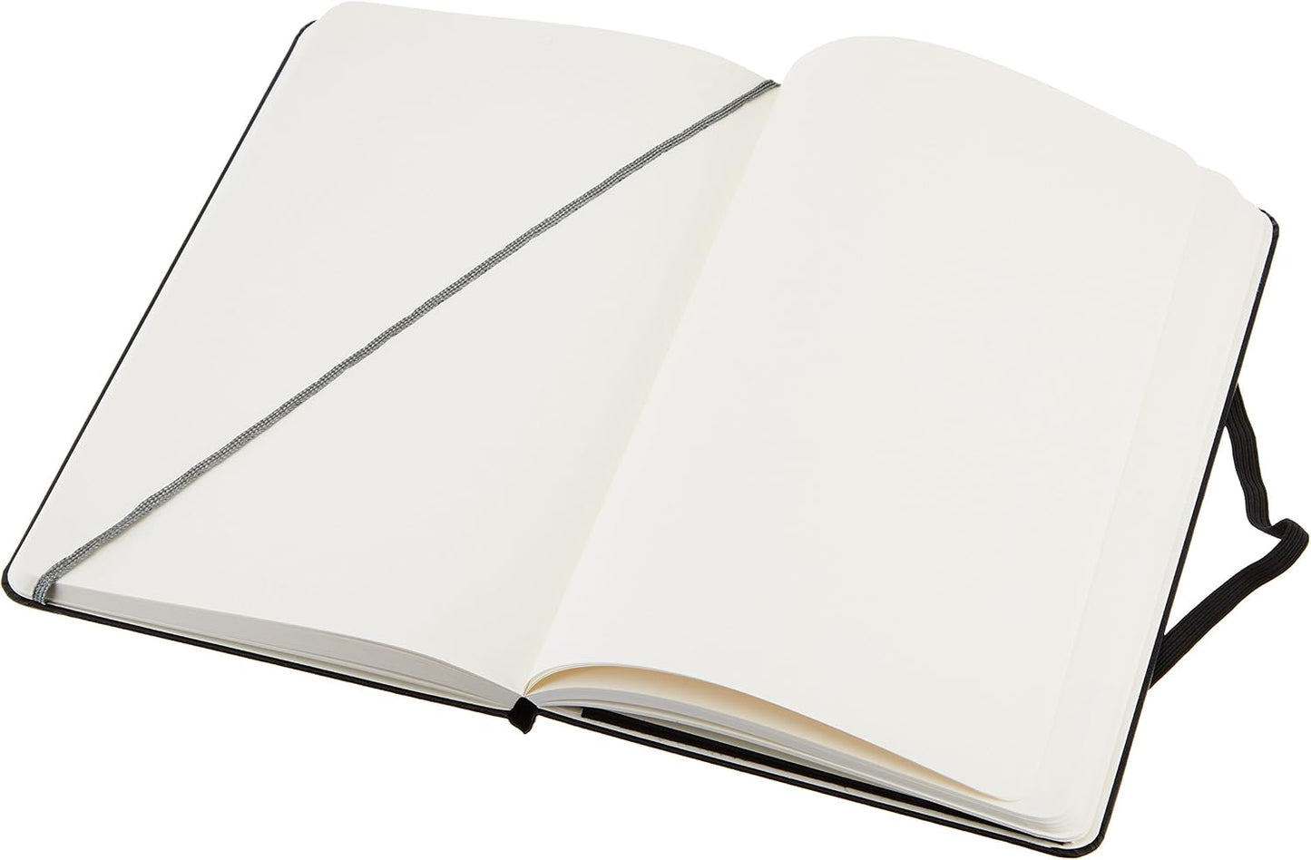 Amazon Basics Classic Lined Writing Notebook for Note Taking and Journaling, Hardcover with Elastic Closure, 240 Pages, 5" x 8.25", Black