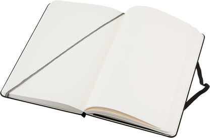 Amazon Basics Classic Lined Writing Notebook for Note Taking and Journaling, Hardcover with Elastic Closure, 240 Pages, 5" x 8.25", Black