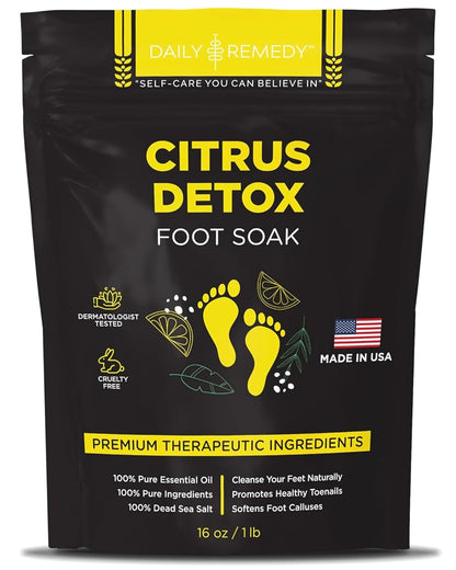 Muscle Relief Foot Soak with Epsom Salt, Made in USA, Soothe Tired Feet, Softens Calluses and Helps Athletes Foot 1lbs