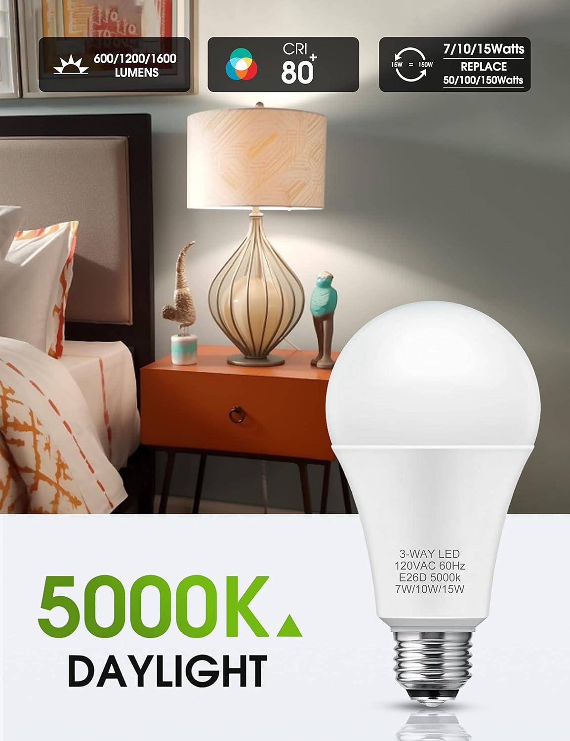 L LOHAS LED Sleep aid Amber Light Bulbs, Blue Light Blocking, A19 9W(60 Watt Equivalent) Dim Light Bulbs, 1800K Warm Light Bulb, E26 Base, 2 Pack